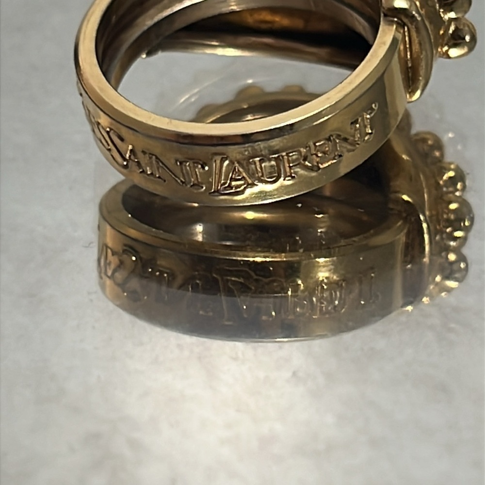 Authentic vintage gold yves saint laurent ring size 7.5 - Picture 4 of 8